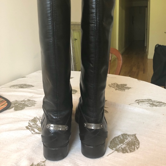 Frye black leather tall boots, size 8 - Picture 3 of 4
